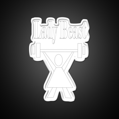 Lady Beast A Strong Powerful Woman That Lifts Gym Fitness Led Neon Sign Rgb Color
