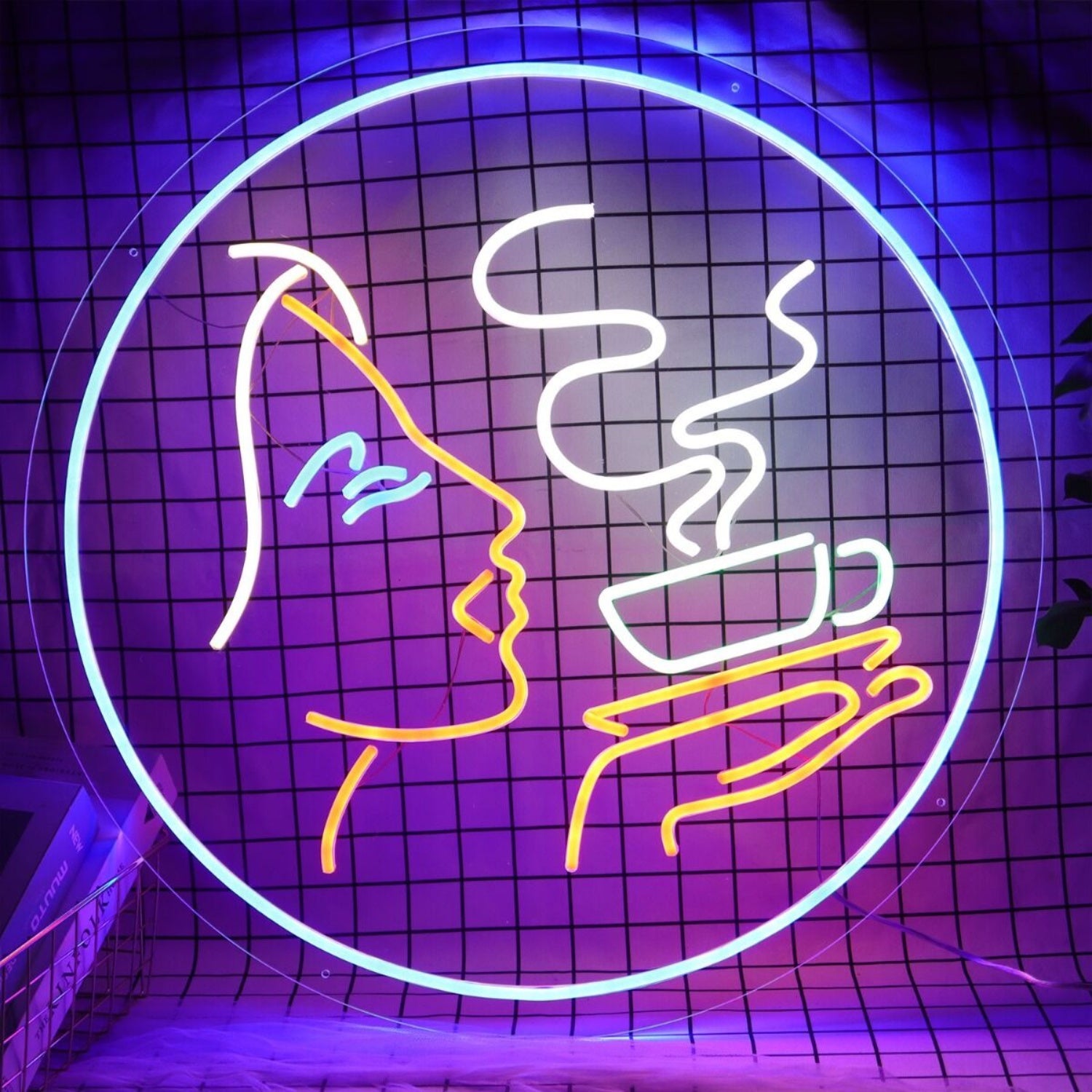Lady Drinking Coffee Led Neon Sign | Shineneon