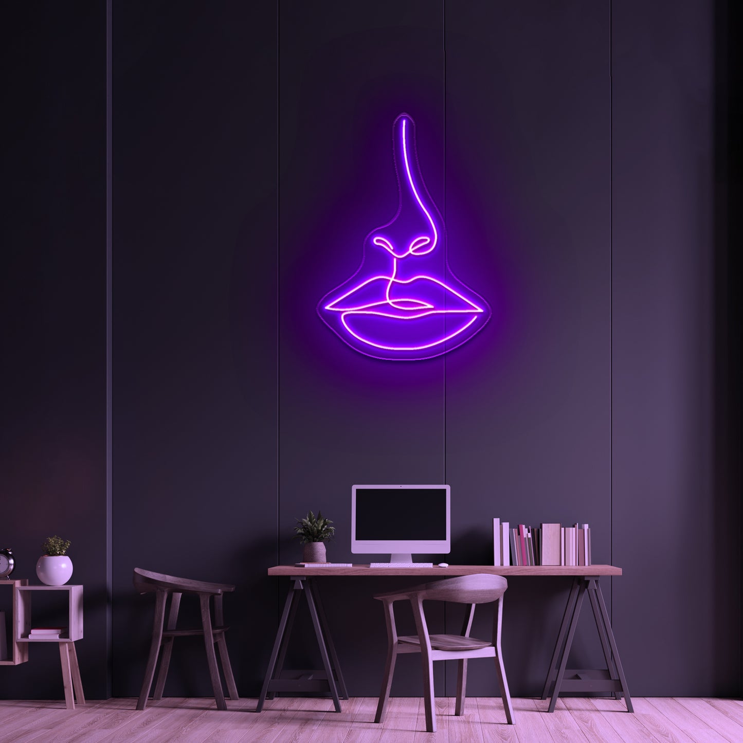 Lady Face Neon Sign For Bedroom Decor