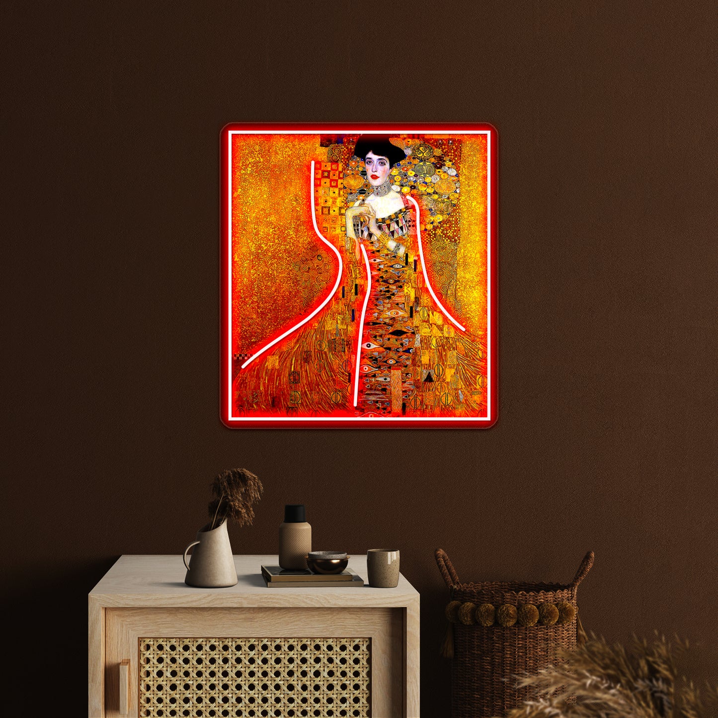 Lady In Gold Gustav Klimt 1912 High Definition Painting Print Wall Artwork Neon Signs