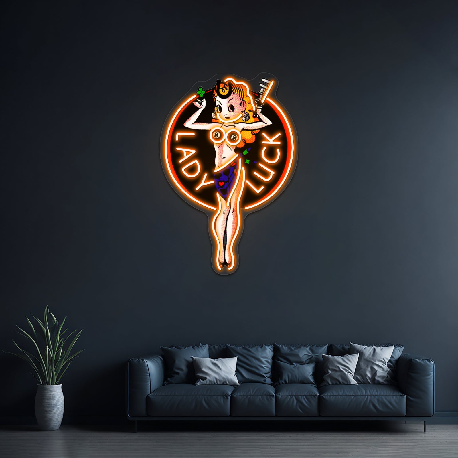 Lady Luck Artwork Neon Light Signs Custom | Shineneon