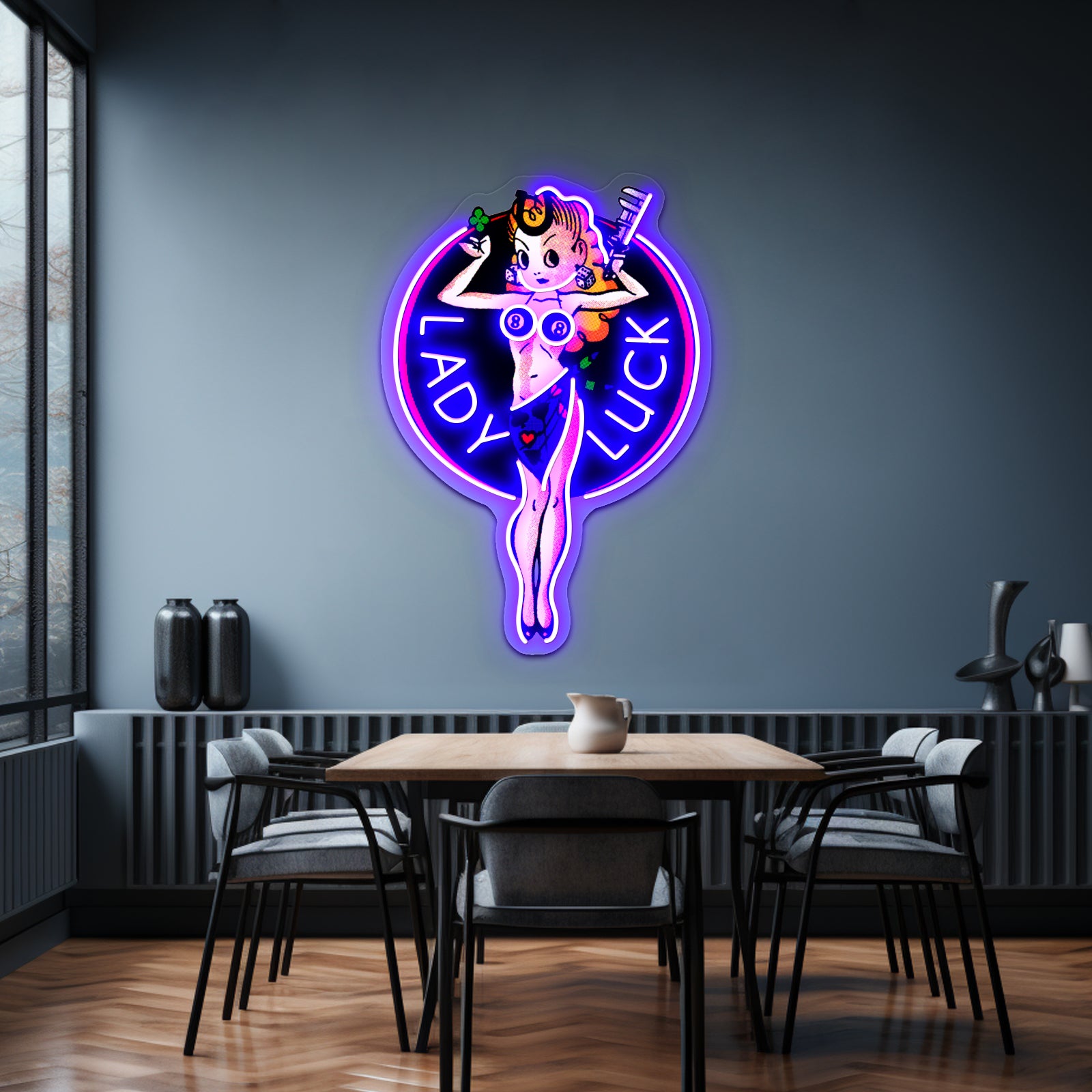 Lady Luck Artwork Neon Light Signs Custom | Shineneon