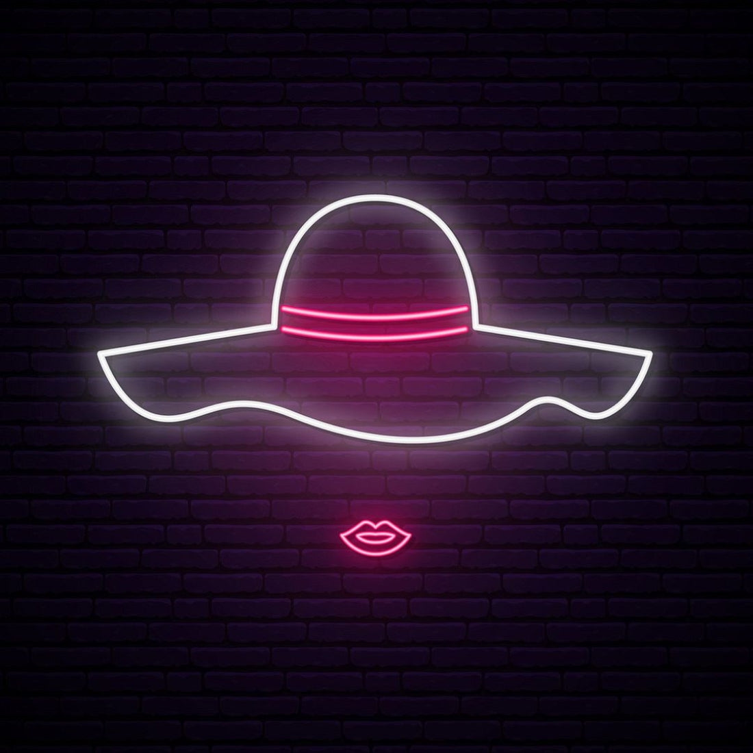 Lady With Hat Led Sign Business Neon Sign