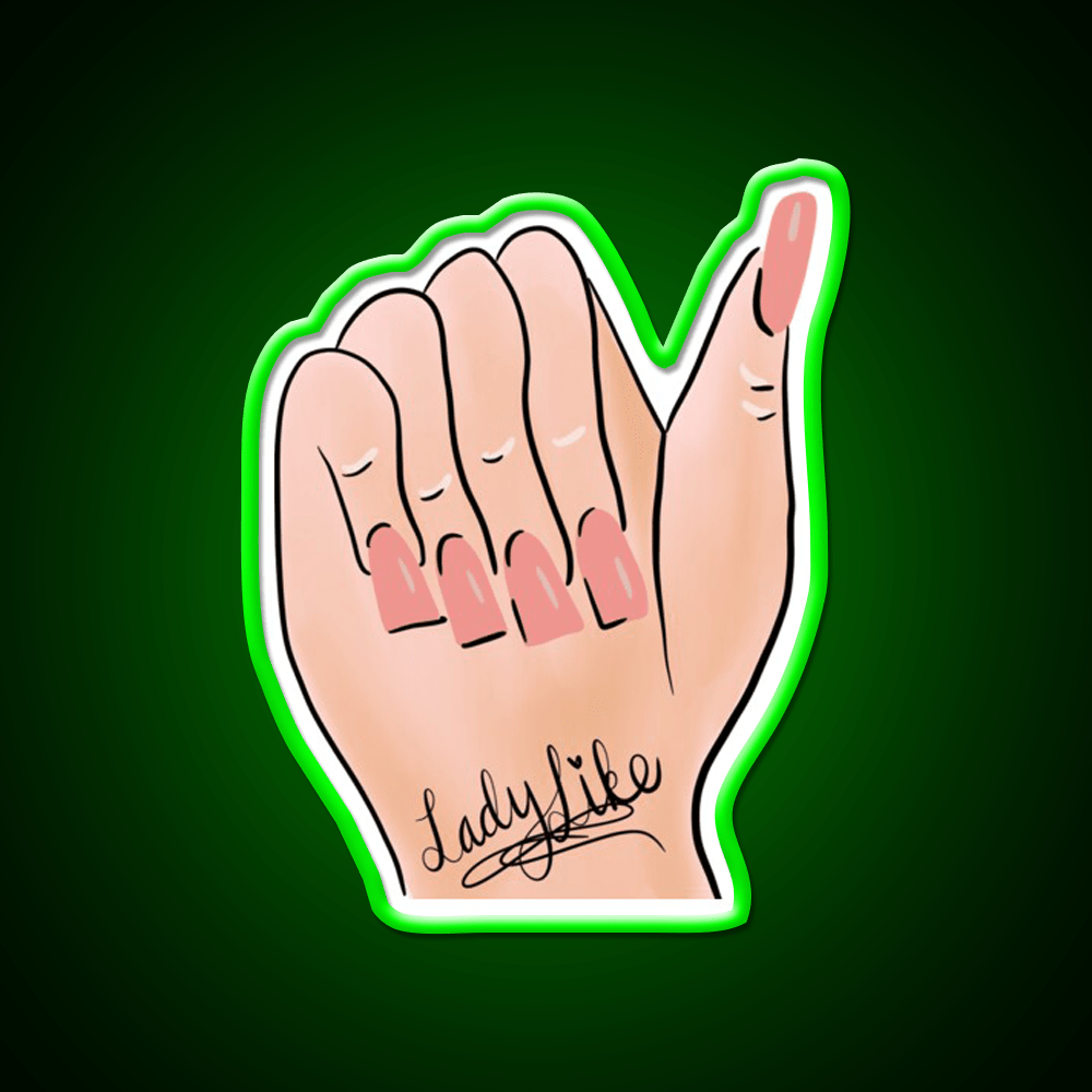 Ladylike Nail Art Nail Salon Led Neon Sign Rgb Color - Shineneon