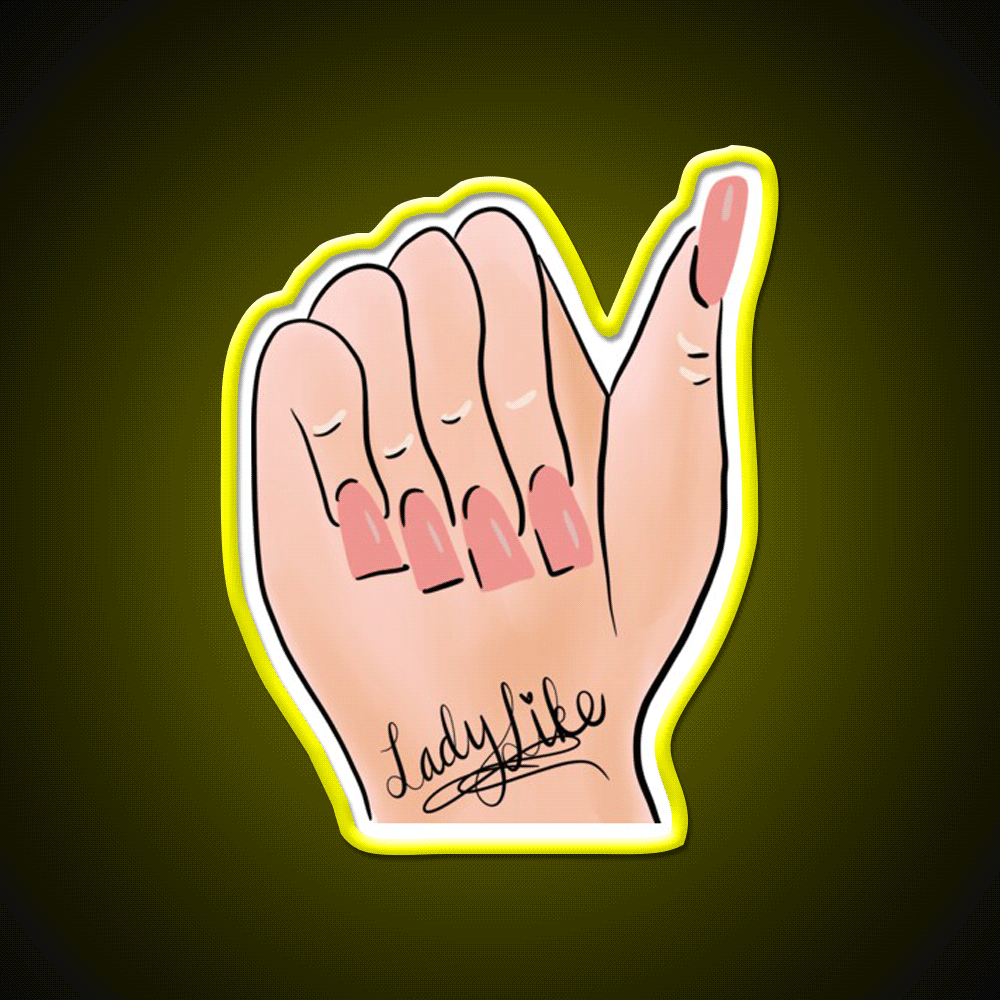 Ladylike Nail Art Nail Salon Led Neon Sign Rgb Color - Custom LED neon sign front view