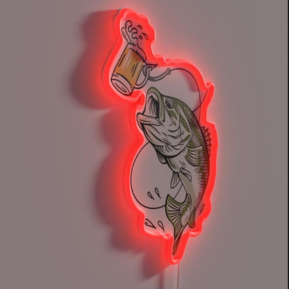 Lager Lure Beer Bait Bass Rgb Led Neon Sign
