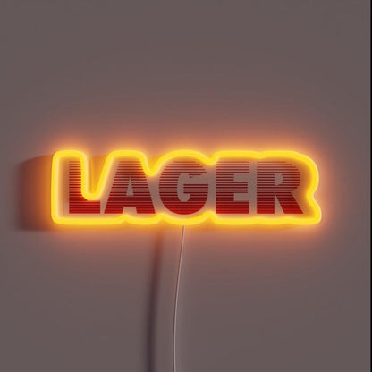 Lager Red Stripe Text Rgb Led Neon Sign