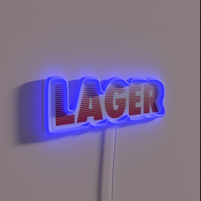 Lager Red Stripe Text Rgb Led Neon Sign