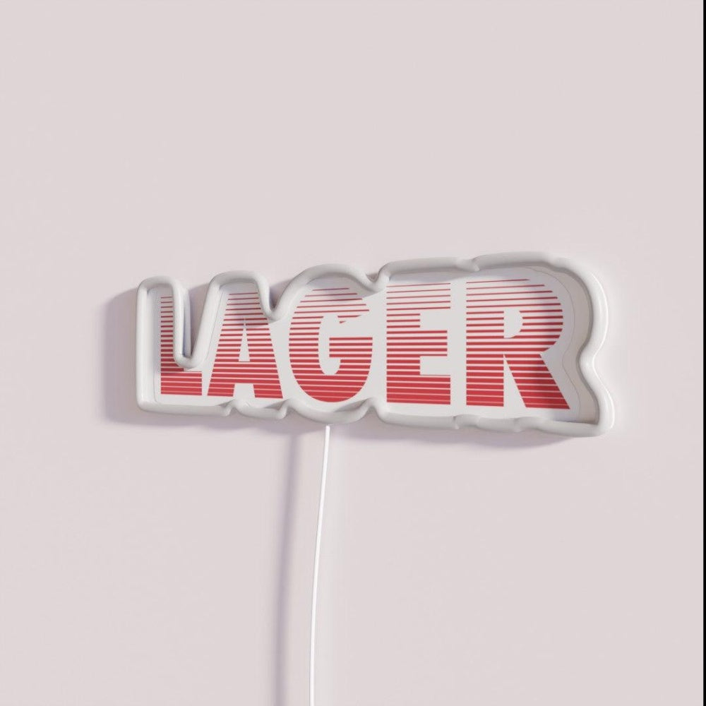 Lager Red Stripe Text Rgb Led Neon Sign