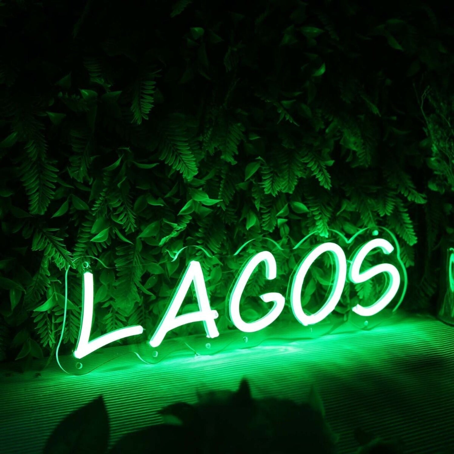 Lagos Green Led Neon Sign - Shineneon
