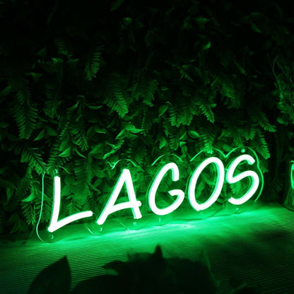 Lagos Green Led Neon Sign - Shineneon