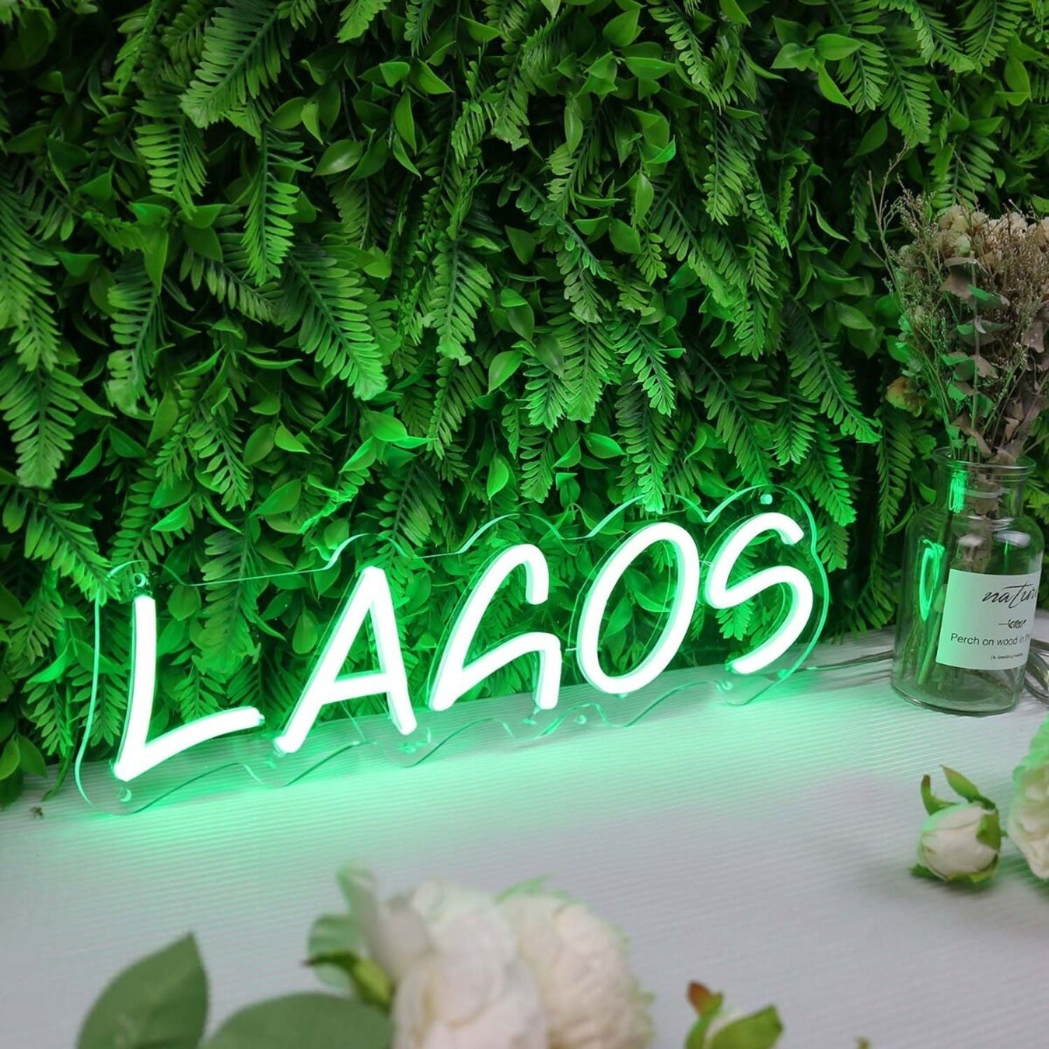Lagos Green Led Neon Sign - Shineneon
