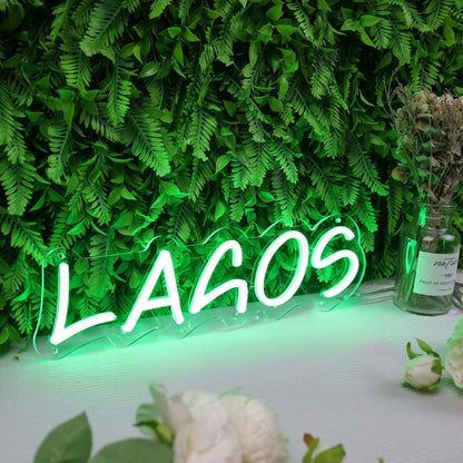Lagos Green Led Neon Sign - Shineneon