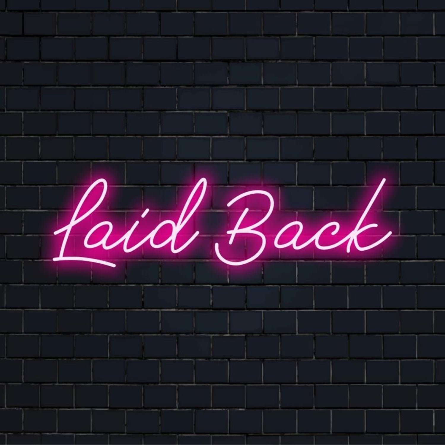 Laid Back White Pink Glow Led Neon Sign For Bar Cafe Studio Wall Decor - Shineneon