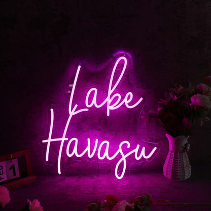 Lake Havasu Pink Led Neon Sign For City Pride And Cultural Decor | Shineneon
