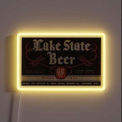 Lake State Beer Rgb Led Neon Sign