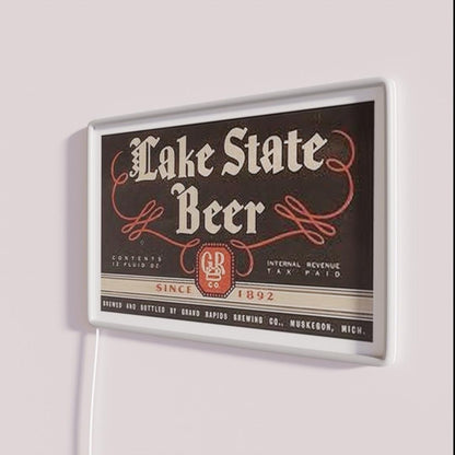 Lake State Beer Rgb Led Neon Sign