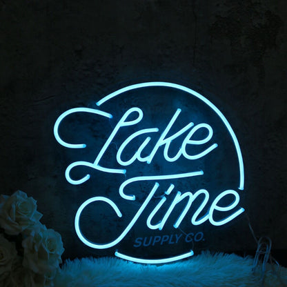 Lake Time Blue Led Neon Sign | Shineneon