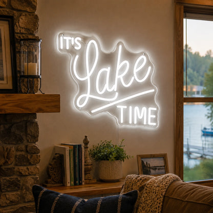 Lake Time Neon Sign LED Neon Sign real lifestyle scene