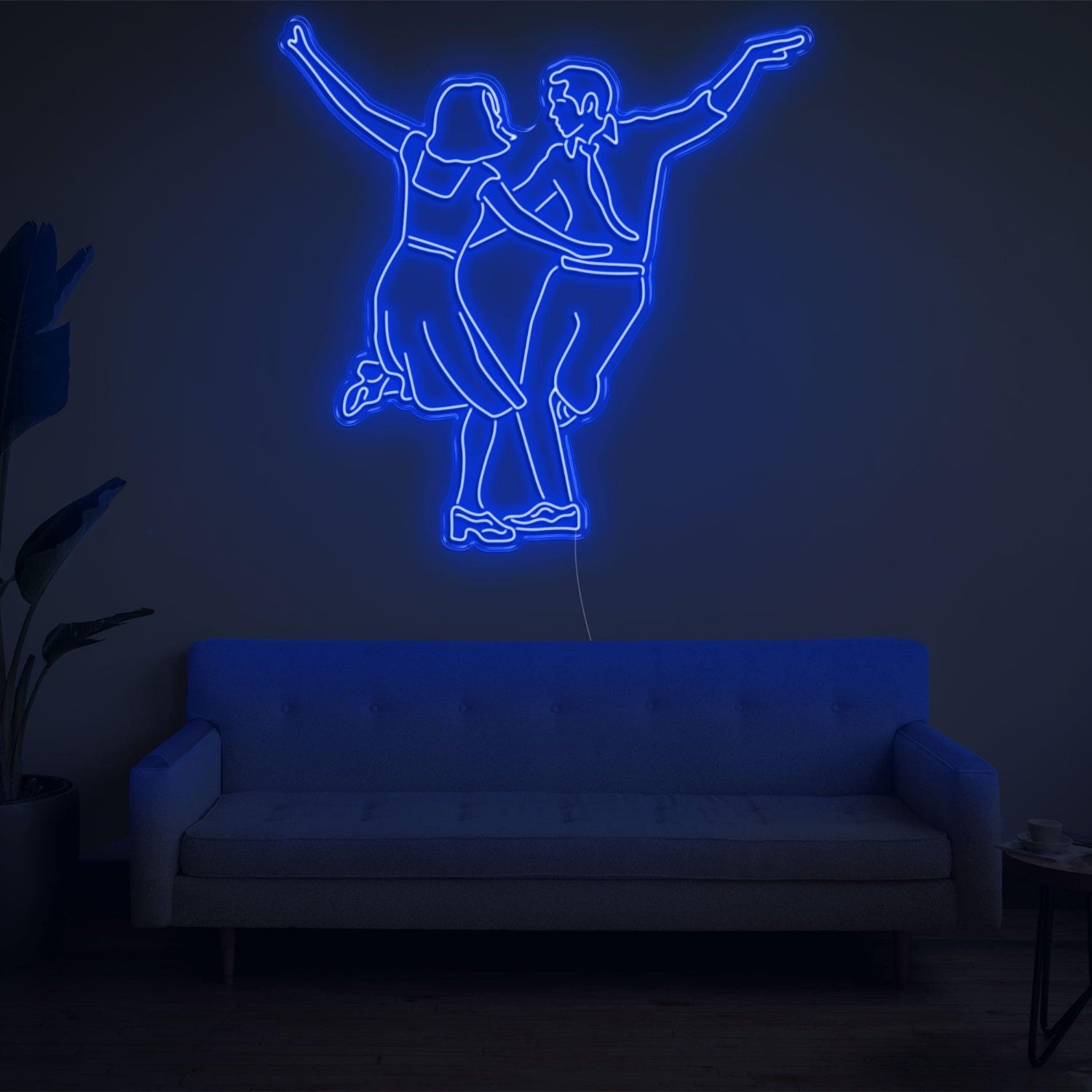 Lala Land White Dancing Couple Led Neon Sign For Modern Living Room Home Decor | Shineneon