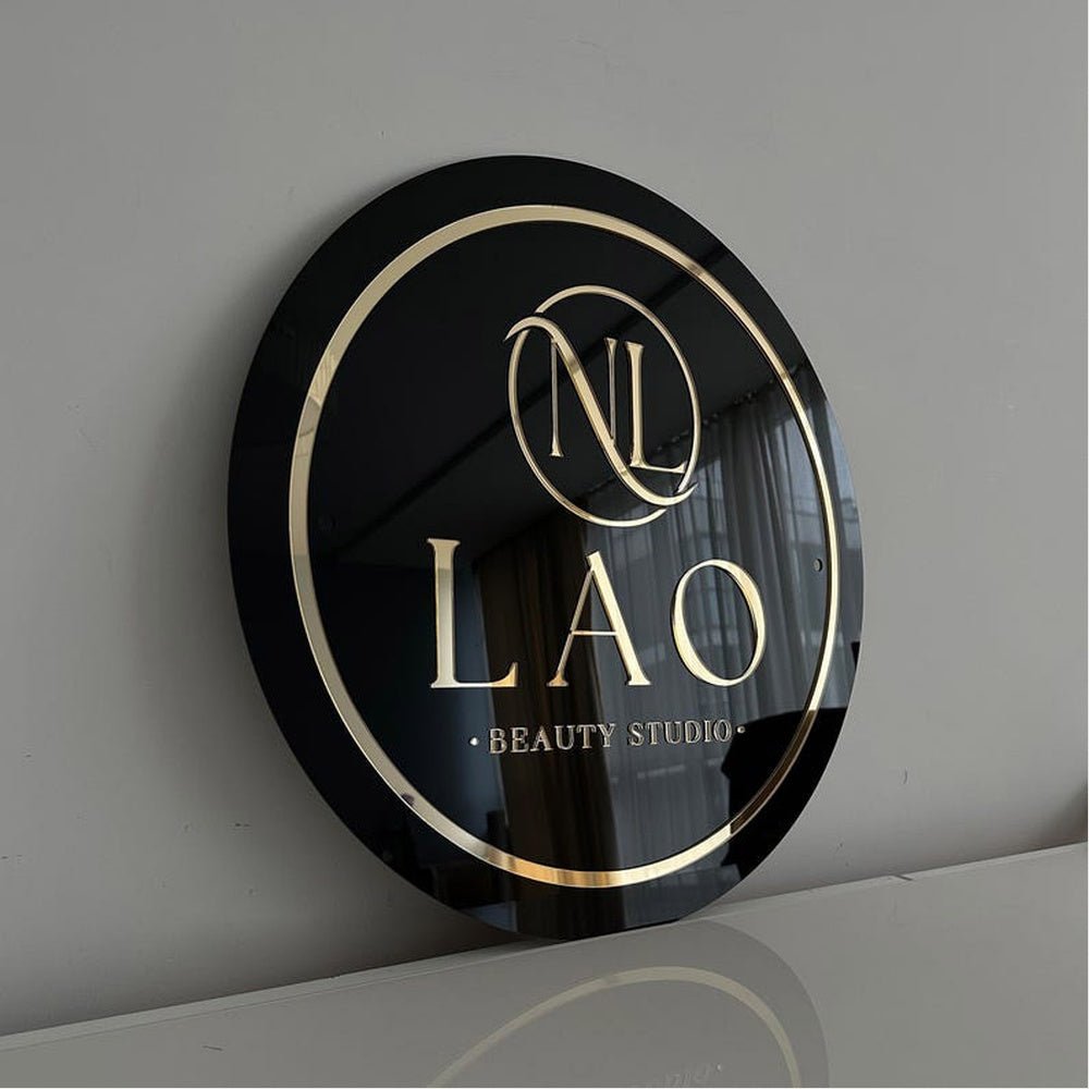 Lao Beauty Studio Acrylic Business Logo Sign - Shineneon