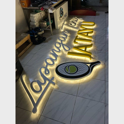Lapangan Tenis Jatayu 3D Backlit Channel Letters Led Light Sign - Shineneon