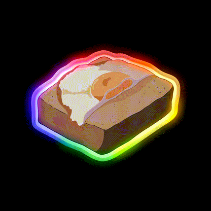 Laputas Snack Food Led Neon Sign Rgb Color - LED neon sign close-up detail