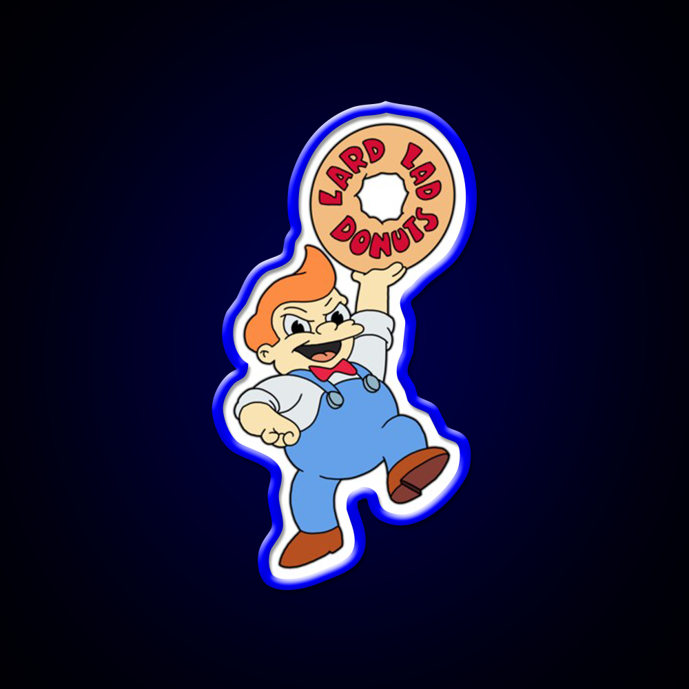 Lard Lad Fast Food Led Neon Sign For Burger Place Rgb Color