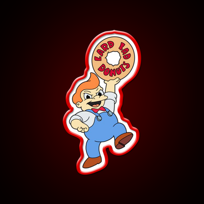 Lard Lad Fast Food Led Neon Sign For Burger Place Rgb Color