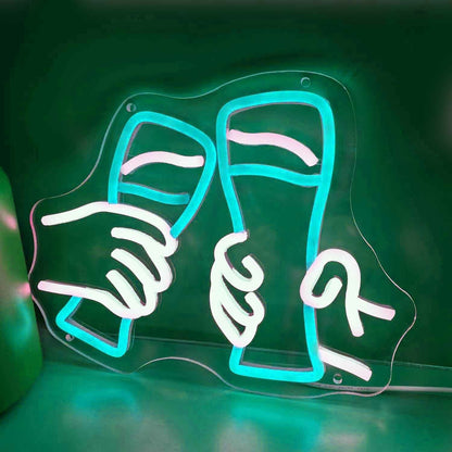 Large Beer Mug Toasting Bar Led Neon Sign | Shineneon