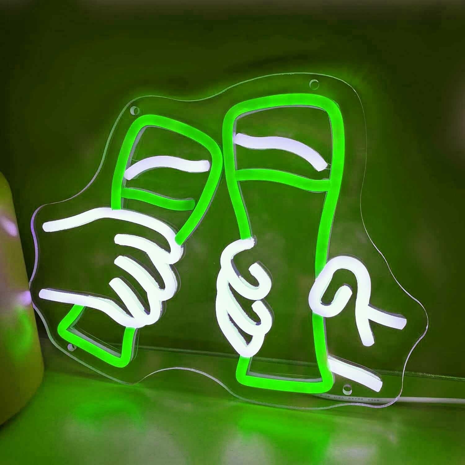 Large Beer Mug Toasting Bar Led Neon Sign | Shineneon