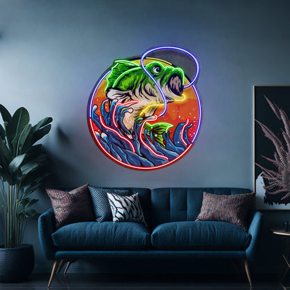 Largemouth Bass Fishing Led Neon Sign Light Custom Led Signs - Shineneon