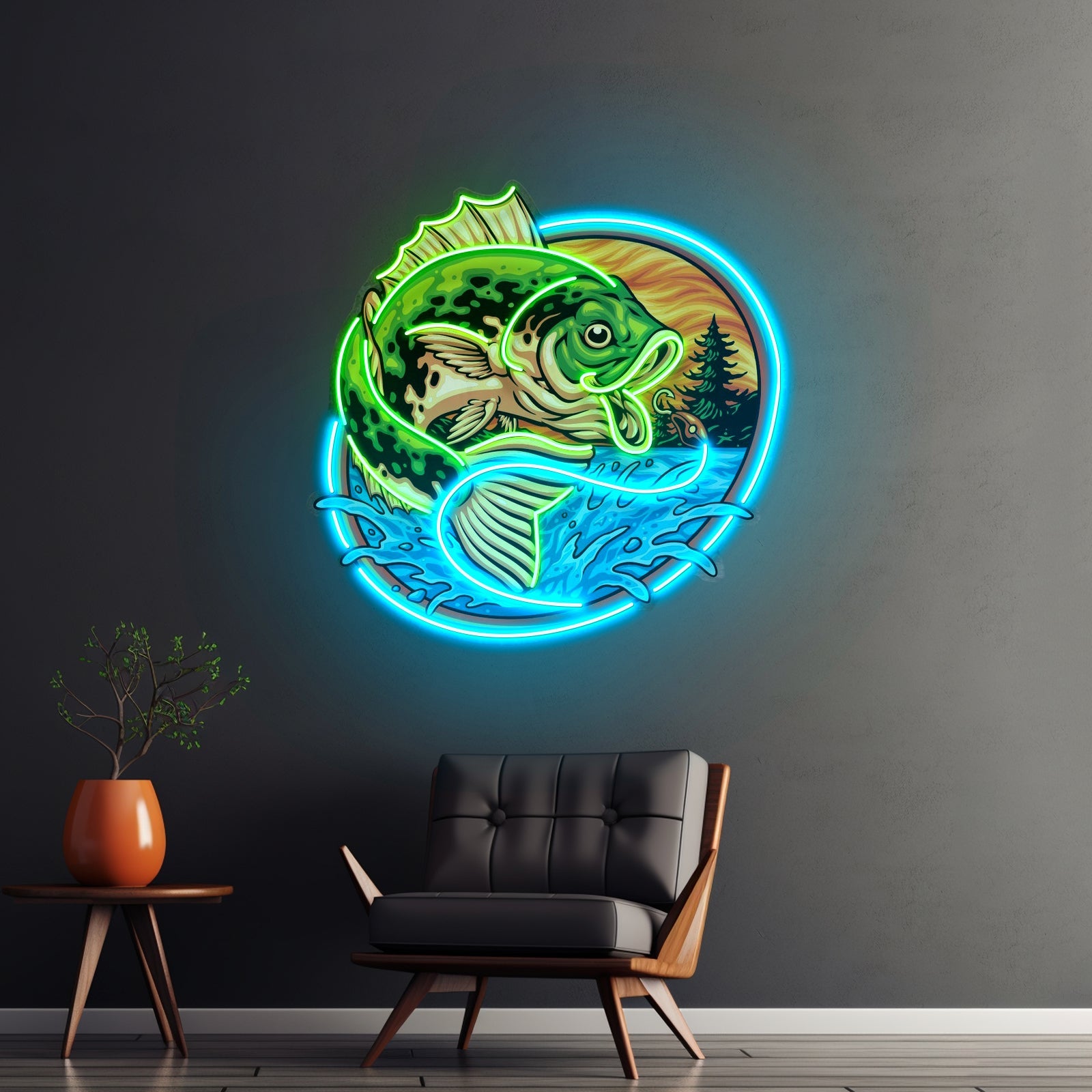 Largemouth Fishing Led Neon Sign Light Custom Led Signs - Shineneon