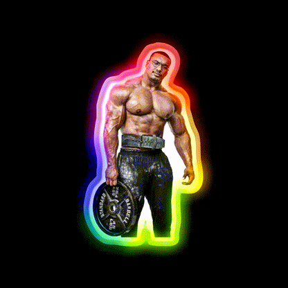 Larry Wheels Photography Gym Fitness Led Neon Sign Rgb Color