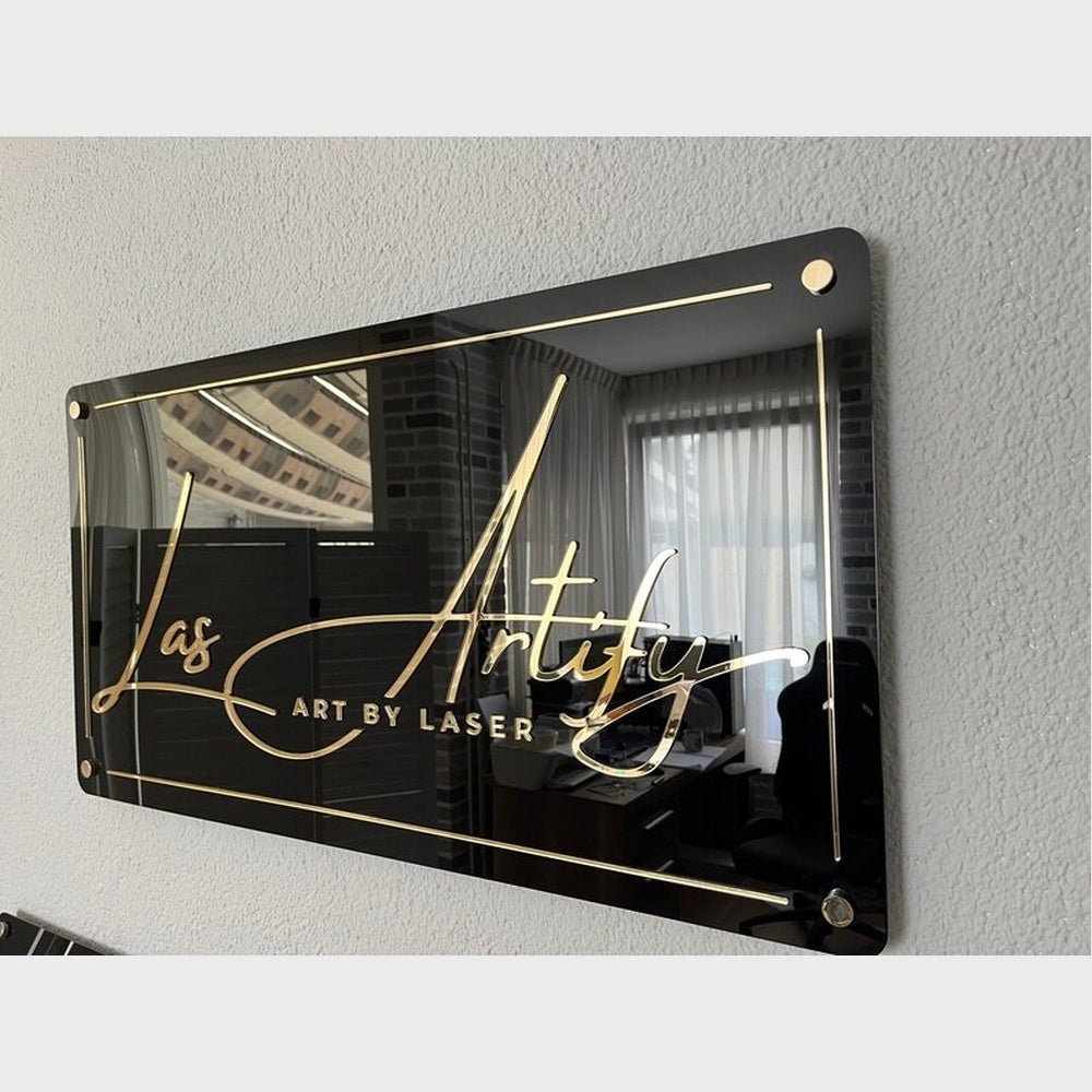 Las Artify Art By Laser Acrylic Business Logo Sign - Shineneon