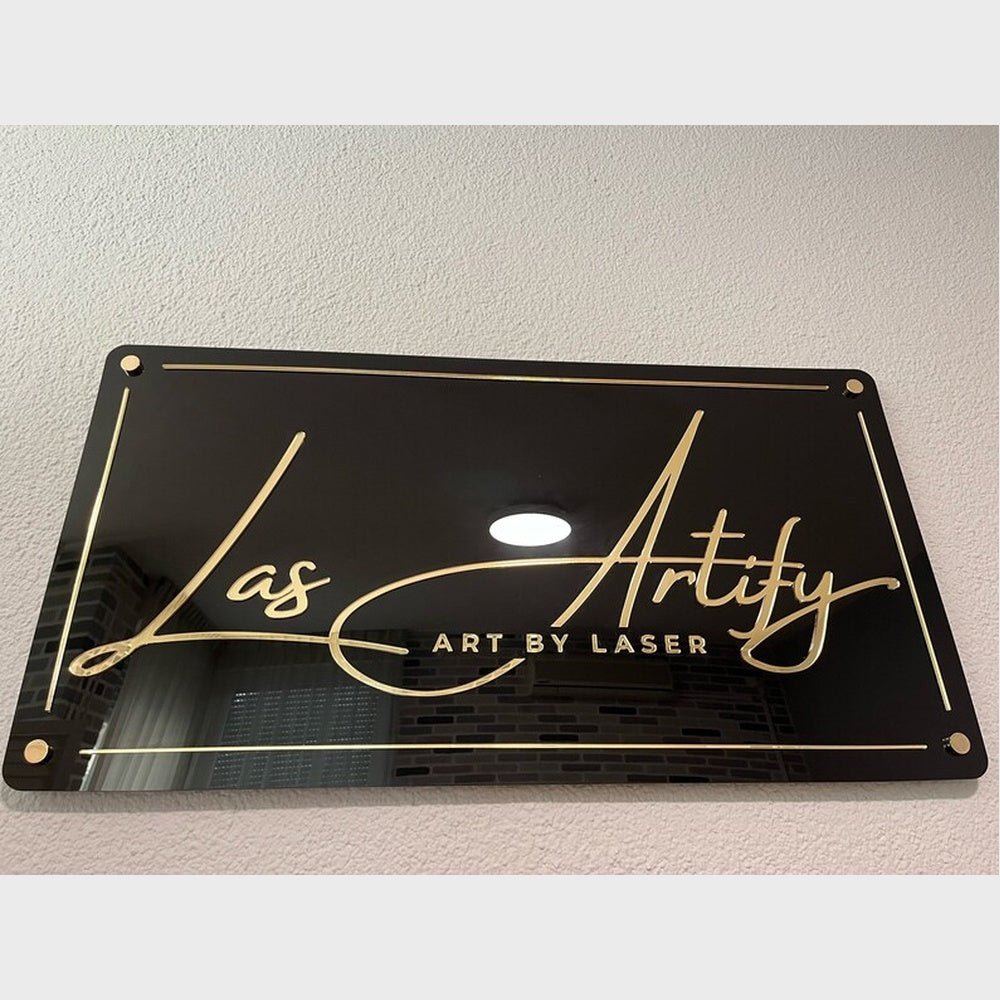 Las Artify Art By Laser Acrylic Business Logo Sign - Shineneon