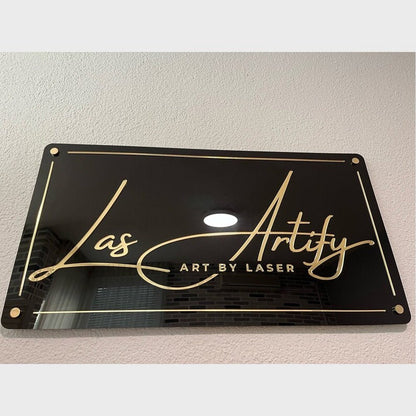 Las Artify Art By Laser Acrylic Business Logo Sign - Shineneon
