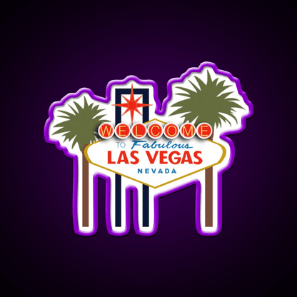 Las Vegas Sign Welcome Led Neon Sign Open Sign Rgb Color - Shineneon