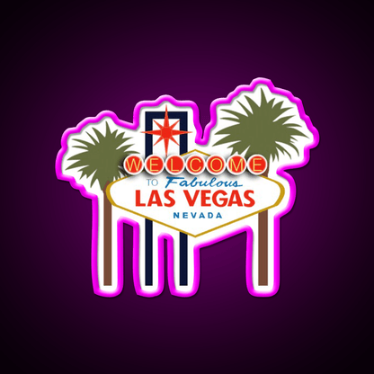 Las Vegas Sign Welcome Led Neon Sign Open Sign Rgb Color - Shineneon