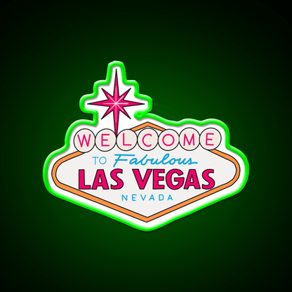 Las Vegas Welcome Led Neon Sign Open Sign Rgb Color - Shineneon