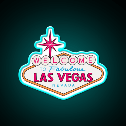 Las Vegas Welcome Led Neon Sign Open Sign Rgb Color - Shineneon