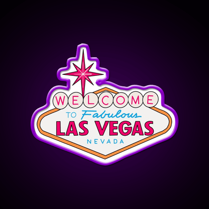 Las Vegas Welcome Led Neon Sign Open Sign Rgb Color - Shineneon