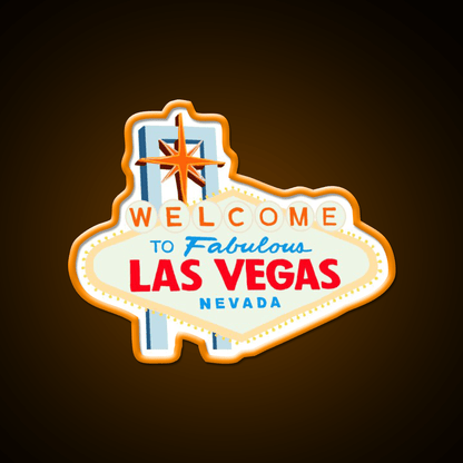 Las Vegas Welcome Led Neon Sign Open Sign Wall Art Rgb Color - Shineneon