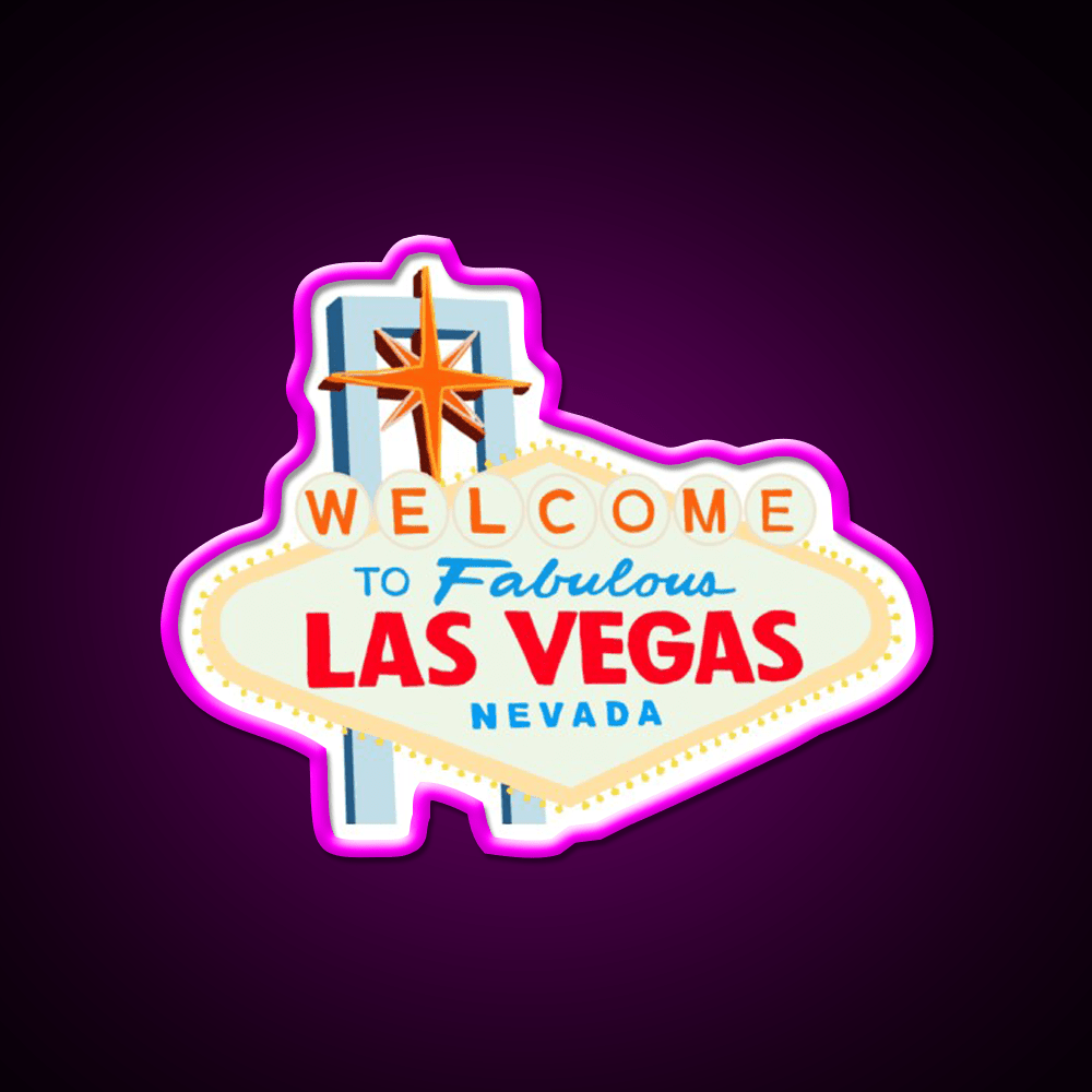 Las Vegas Welcome Led Neon Sign Open Sign Wall Art Rgb Color - Shineneon