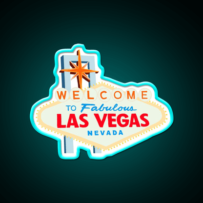Las Vegas Welcome Led Neon Sign Open Sign Wall Art Rgb Color - Shineneon