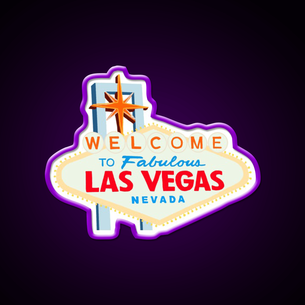 Las Vegas Welcome Led Neon Sign Open Sign Wall Art Rgb Color - Shineneon