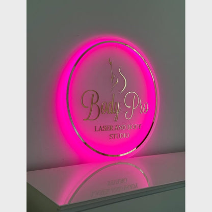 Laser And Body Studio Acrylic Business Logo Sign - Shineneon