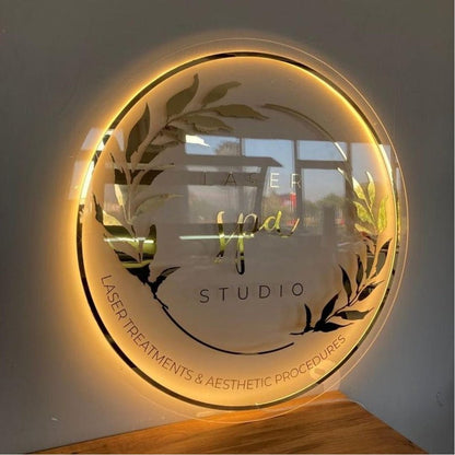 Laser Spa Studio Acrylic Business Logo Sign - Shineneon
