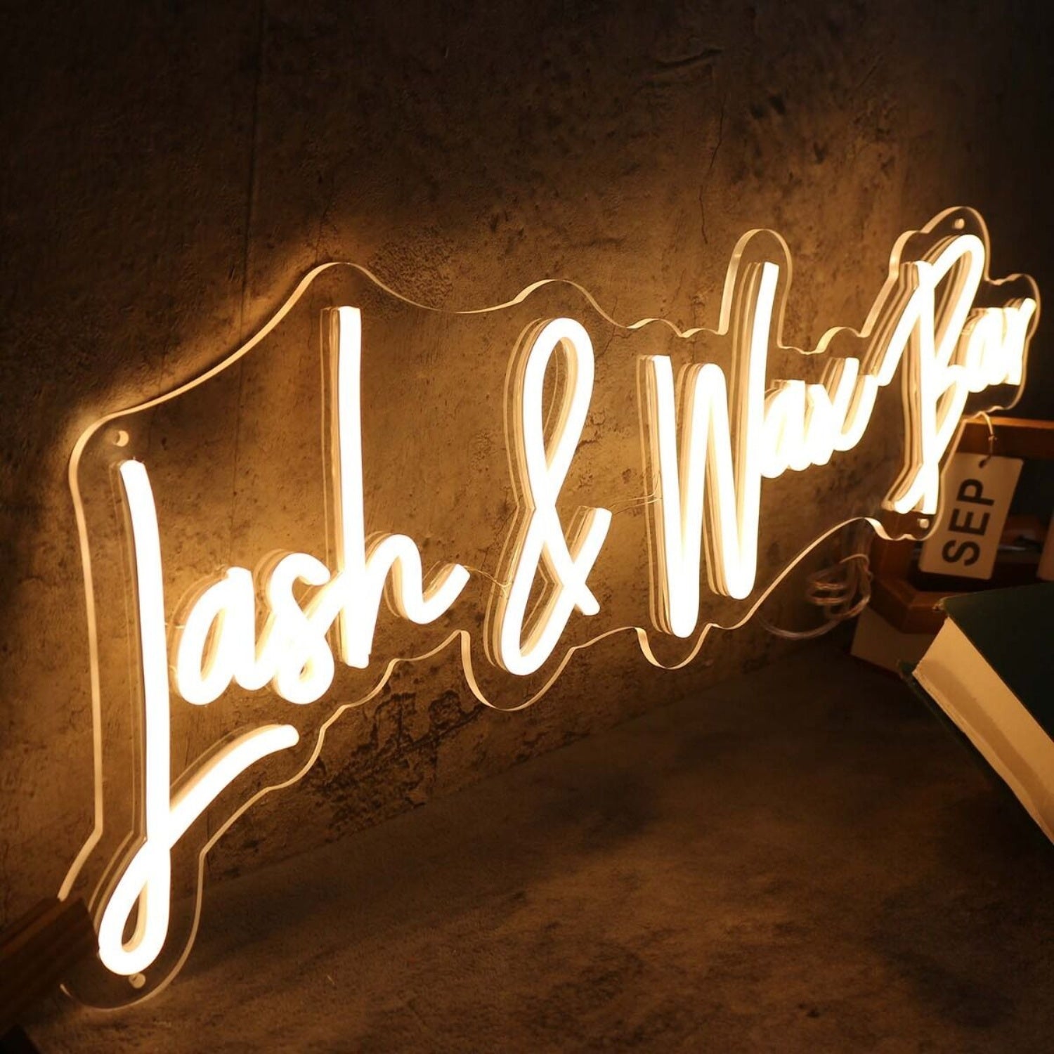 Lash And Wax Bar Yellow Led Neon Sign - Shineneon