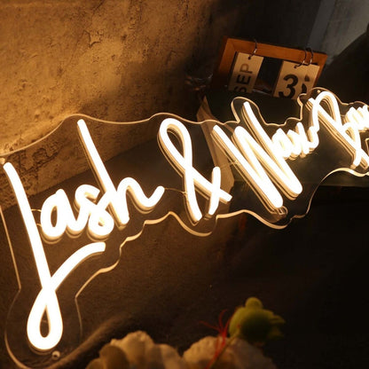 Lash And Wax Bar Yellow Led Neon Sign - Shineneon
